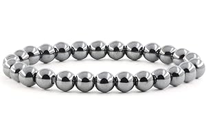 Ouubuuy Pulsera Cristal Perlas Piedras Energeticas Natural 8 mm Pulsera Cristal Terapia Piedra Para Hombres Mujeres