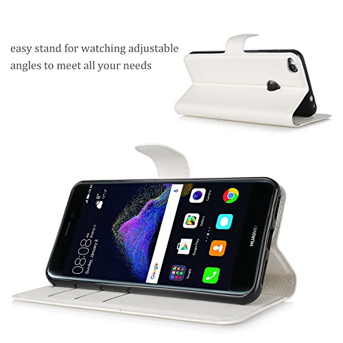Huawei P8 Lite 2017 Hülle, IVSO Hohe Qualität Advanced Shock Absorption Technology Case Folio Tasche Cover für Huawei P8 Lite 2017 Smartphone (Für Huawei P8 Lite 2017, Weiß) - 3