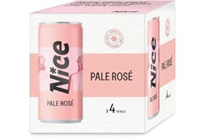 Nice Pale Rosé, French Wine in a Can, Dry, Pale, French Rosé from Languedoc, Hint of Strawberry, 4 x 187ml Canned Wine