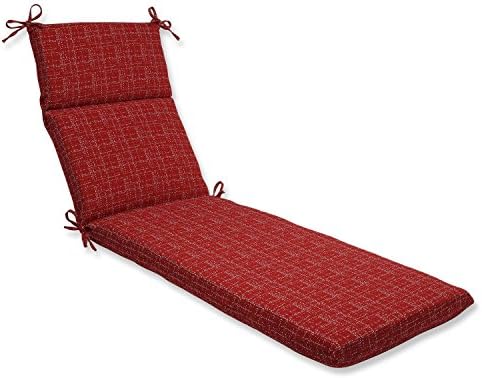 CC Outdoor Living 72.5" Bella-Dura Conran Red Dashed Lines Patio Chaise Lounge Cushion