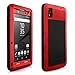 Produktbild Alienwork Schutzhülle für Sony Xperia Z5 Stoßfest Hülle Case Bumper spritzwasserfest Staubdicht Schneedicht Metall rot SOZ501-03