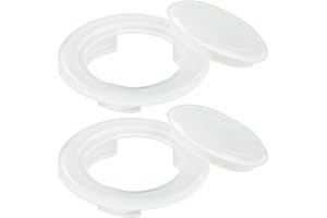 SZCXDKJ 2 Stück Tischschirm Loch Ring mit Kappe Schirmloch Ring Tisch für Sonnenschirm Kunststoff Lochring Tisch 42 mm Innendurchmesser Sonnenschirmloch Tischdecke für Outdoor Terrasse Schirm Stecker