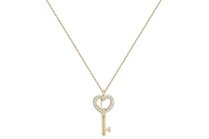 TINGN Collier Initial pour Femme Or, Plaqué Or 14KLettre Charme Colliers Pendentif Zircon Cubique Clé Initiale Collier pour Femme Ses Adolescentes Cadeaux D'Anniversaire De Noël