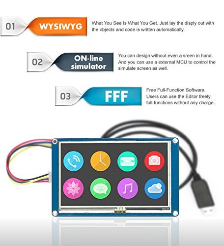 Aihasd Nextion 2.4″ TFT 320 x 240 Resistive Touch Screen UART HMI Smart raspberry pi LCD Module Display For Arduino TFT English - 8