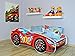 Produktbild KAGU Autobett Kinderbett Juniorbett 140x70 cm inkl. Matratze Abgerundete Kanten Top Car 1