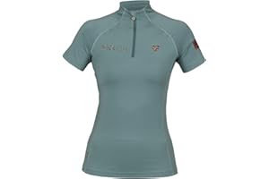 Aubrion Shires Team Womens Short Sleeve Baselayer - Sage Large