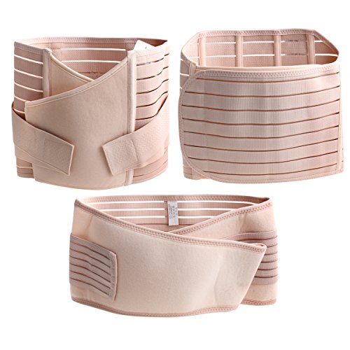 TININNA 3 in 1 Breathable Elastic Postnatal Pregnancy Support Belt Recovery Belly Waist Pelvis Belt Shapewear for Women Maternity M