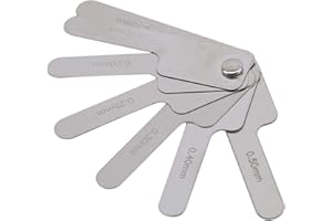 SQUAREZHENBO Silver Dental Orthodontic Interproximal Enamel Reduction Stainless Steel Ipr Gauge Ruler 0.1-0.5 Mm, Metric and Imperial Measuring Tool, Personal Orthodontic Supplies, Health Household Oral Care