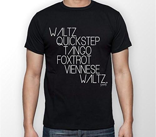 Mens Ballroom Dancing T-Shirt Dancesport Waltz Quickstep Tango Foxtrot Viennese Waltz Dance Dancewear
