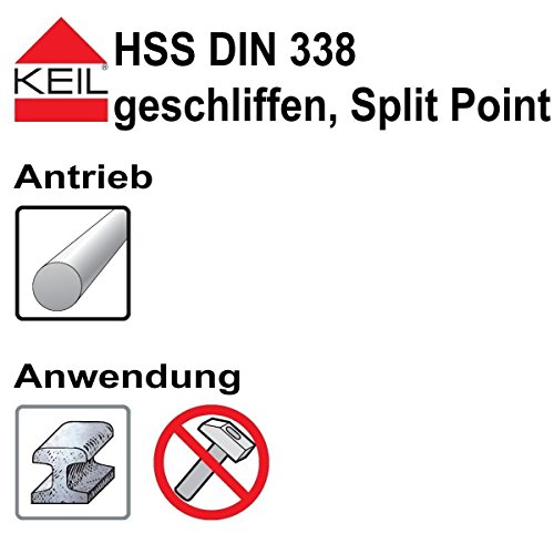 KEIL 302 501 113 Metallbohrersortiment HSS DIN 338 geschliffen, Split Point, 25-teilig Ø 1,0-13,0 mm um 0,5 mm steigend, in RoseBox plus Sonax Professional Bohr- und Schneidöl, 400ml - 5