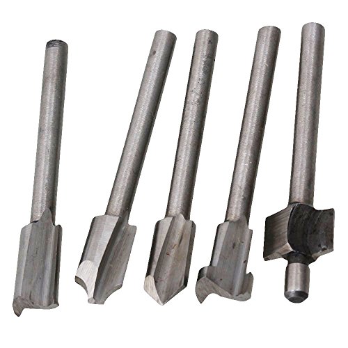 SPTA 10tlg HSS-Fräser Stich-Spitzen & 10tlg HSS Fräser-Set Fur Proxxon Dremel Kabelgebundenes Multifunktionswerkzeug Schleifen, Schleifen, Polieren–3mm Schaft - 7