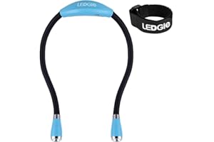 [Nouvelle version] LEDGLE Lampe de Lecture LED Rechargeable Lampe de Nuit autour de Cou Mains Libres avec 3 Niveaux de Luminosité Réglable- Câble USB Inclus