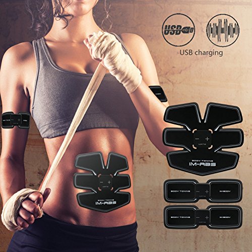 IMATE Abdominal Muskel training Geräte，Professionelle EMS Bauchmuskel-Gürtel zu Hause Fitnesstraining für Männer und Frauen zu Tonen, Abnehmen, Trimmer, Schlank, Figurformer - 2