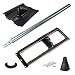 Produktbild HB-DIGITAL SET: Dachsparrenhalter Ø 60mm 100cm + Dachabdeckung schwarz + Manschette schwarz + Kabelclip + 6x Schrauben