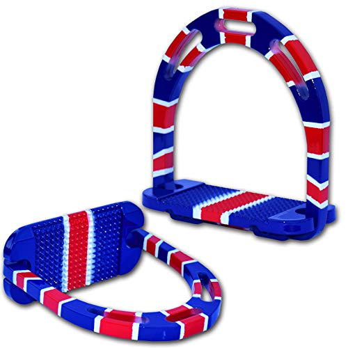 322 Jinn Flag Stirrups Horse Riding Light Durable Aluminium GB USA Ireland Germany