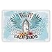 Produktbild Bathroom Bath Rug Kitchen Floor Mat Carpet,Surf Decor,Board Label with Sketch Flowers Like Wings Wave Riders as Free Flying Bird Artsy Conceptual Work,Multi,Flannel Microfiber Non-slip Soft Absorbent