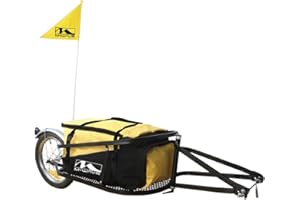 M-Wave Stalwart Single 40 Einspur Gepäckfahrradanhänger, Fahrradanhänger, Lastenanhänger, Einrad-Anhänger, Transportanhänger, Gepäckanhänger mit Tasche, Tragkraft 35 kg.