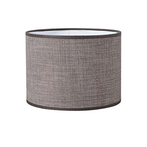 QAZQA Landhaus / Vintage / Rustikal / Modern / Polyester Lampenschirm 20/20/15 braun-grau , Rund gerade Schirm Pendelleuchte, Schirm Stehleuchte,