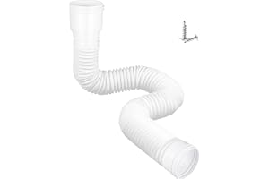AROMUJOY 1 styck avlopp, flexibel fallrör, förlängning, rund utdragbar rännor, fallrörsförlängningar från 47 till 150 cm, tak