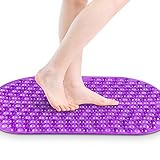 【Masajes de Diseño】Esta alfombras de bañera también tiene multitud de puntos redondos para masajear. Usted podrá relajarse en la bañera gracias a los pinchos redondeados que actúan como zonas de masaje. Se sentirá muy cómodo mientras se ducha y además ayuda a mejorar la circulación.