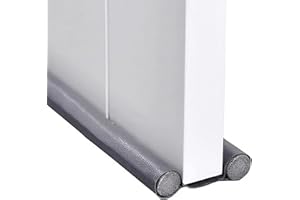 Kepfire 37 Inch Door Under Draught Excluder Dust Doors Bottom Window Stopper Weather Stripping Draft Insulation Proof Seal Strip Blocker - Black