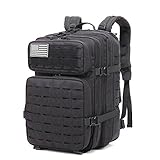 molle correas para sujetar bolsas o accesorios, engrosadas separó capa intermedia equipo de protección dentro y 2 compartimento de cremallera externa, soporte 1 botella