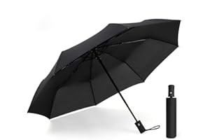 Hannstar Folding Travel Umbrella Windproof Strong, Compact, Auto Open & Close, Lightweight, Strong & Portable Umbrella for rain- Men and Women Brolly