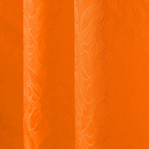 TecTake Blickdichter Vorhang Gardine mit Schlaufen 245x137cm orange - 3
