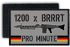 Copytec Patch 1200 x BRRRT BW MG3 Pro Minute Maschinengewehr Bundeswehr 7,5x4,5cm #32214