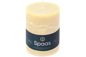 Spaas Bougie Pilier Rustique 80/110 mm 65h - ivoire