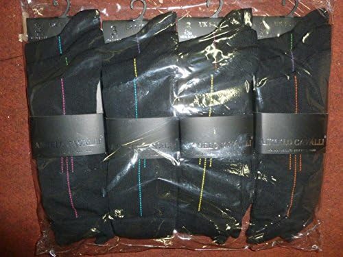 TWELVE pairs of Luxury Italian SUMMER cotton socks"PLAIN BLACK/LINE/FUSCHIA/GREEN/BLUE/YELLOW/ORANGE/PURPLE" for MEN (EXCLUSIVE)