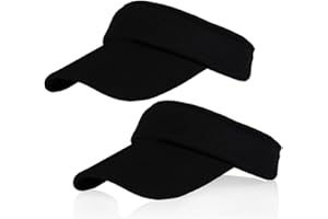 VEATREE Multiple Colors Sun Visors for Women and Ladies, Long Peak Thicker Sweatband Adjustable Hat for Golf Cycling Fishing Tennis Running Jogging and Other Sports