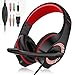 Produktbild Gaming Headset, MOAMIS 3.5mm verdrahtete Spiel-Kopfhörer-Kopfhörer mit Mic Surround Stereo Bass, Noise Reduction, LED-Licht, Xbox One, PS4, Mac, Laptop, Mobiltelefonen