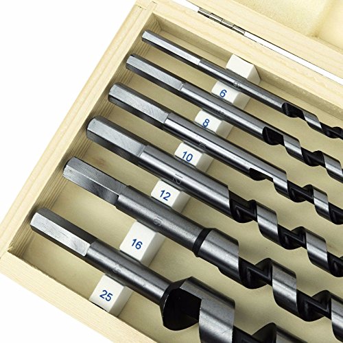 6 tlg Holzbohrer Schlangenbohrer Satz 230mm 6-25 mm Spiralbohrer FT006-230 - 4