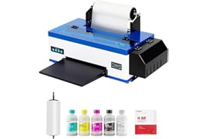 PUNEHOD A3 L1800 DTF Printer DTF Transfer Printing Machine Home DIY Print Dark and Light Fabrics Direct to Film Printers (Printer)
