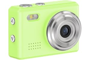 JSJPINKU Mini caméra Portable, Appareil Photo d'extérieur Suspendu, léger, Dessin animé, Peut être lié au téléphone Portable et au Stockage Informatique (Green)