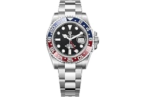 PAGRNE DESIGN Pagani Design GMT Montre Automatique Homme 40 mm Verre Saphir Acier Inoxydable 100 Résistance à l'eau Montre Analogique Montre Mécanique Homme Cadeau Montre pour Homme