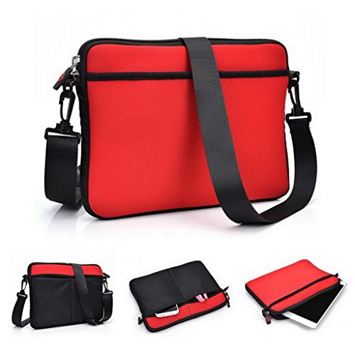 Kroo Universal Protective sleeve/messenger bag/Cover Case for ARCHOS ChildPad / Gamepad 2 / 70 Titanium Tablet in Red