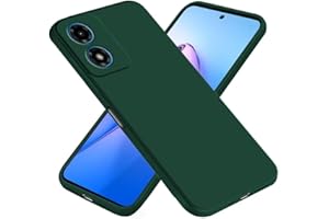 EASSGU Custodia per Motorola Moto E14 / G04S / G04 / G24 / G24 Power (6.5" Inches), Cover Morbida in Silicone TPU - Verde scuro