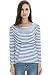 Bearsland Women's Striped Breastfeeding and Nursing Top - UK size 10-12 - bule/white