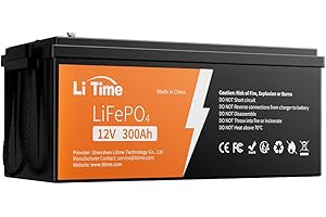 LiTime 12V 300Ah LiFePO4 Lithium Battery, Built-in 200A BMS, Max 2560W Power Output, Easy Installation, 4000+ Deep Cycles, FCC&UL Certificates, 10-Year Lifetime, Perfect for Off-Grid, RV, Solar.