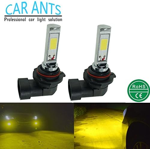 Car Ants Auto Parts Extremely Bright COB Chips 9006/HB4 G-Series, 30W 1400LM LED Fog Light Bulbs, Plug-n-Play Golden Yellow Color(pack of 2)