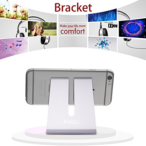 Ifecco Portable alluminio solido supporto vivavoce Smart cellulare supporto tablet display stand per smartphone (A argento)