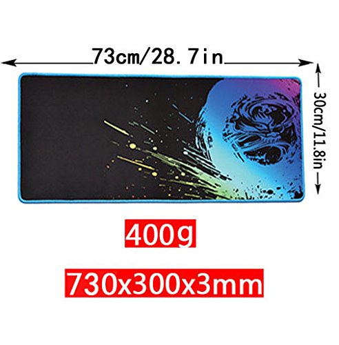 YINGNEW Extra Grße Mousepad fur Gaming und Grafikdesign Mauspad XL ( 730 x300 x 3 mm ) Maus Pad Grun