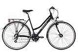 Aluminium-Rahmen KS Cycling Damen Trekkingrad Norfolk Alu-Rahmen Flachlenker Fahrrad, schwarz, 28 Zoll