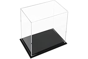 CEET Caja de exhibición Transparente de acrílico, Vitrina Multifuncional de exhibición de Colecciones a Prueba de Polvo, con Base Engrosada, para muñecas de Acción de Juguetes (6x4x4inch/15x10x10cm)