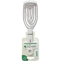 Nascita Haarbürste Ohne Ziepen – Für Glatte, Lockige & Lange Haare, Mit Flexi-Zinken & Spiralbörsten, In Silber