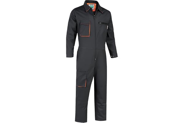 Yukirtiq Herr arbetskläder panndräkt overall med flera fickor slitstark polycotton overallbyxor mekanik panndräkt