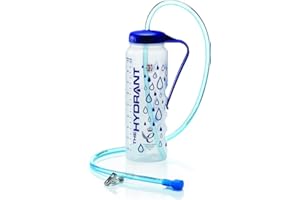 HYDRATE FOR HEALTH The Hydrant: Solving The Problem of Reaching, Lifting or Holding Drinks. Independent Access to Fluids - Unique & Ingenious Long Straw Water Bottle for The Elderly, Vulnerable and Disabled - 1 Litre