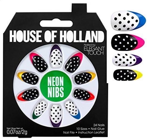 House Of Holland NEON NIBS false Nails Plus Nail Glue Nail File fake nails